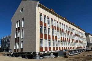 Объект на стадии завершения строительства: здание школы в ЯНАО  г. Лабытнанги
